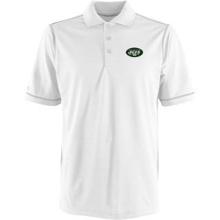 Antigua New York Jets Mens Icon Polo   Size Large, White/silver (ANT NFL JETS