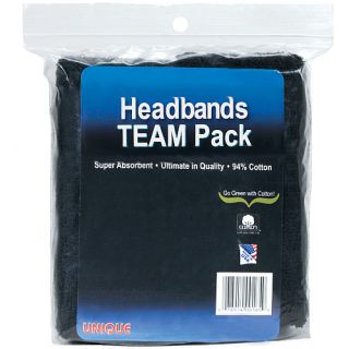 Unique Headbands 6 pack, Black (CHB 6 BK)