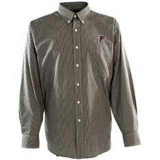 Antigua Mens Atlanta Falcons Focus Cotton/Polyester Woven Mini Check Button 