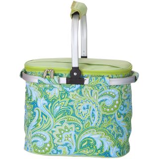 Picnic Plus Shelby Collapsible Lunch Cooler, Green Paisley (PSM 148GP)