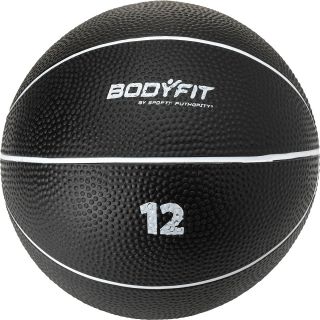 BODYFIT 12 pound Medicine Ball   Size 12, Black