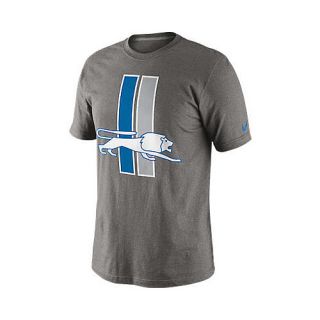 NIKE Mens Detroit Lions Retro Oversized Logo T Shirt   Size Small, Grey