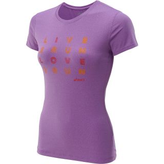 ASICS Womens Love2Run Short Sleeve T Shirt   Size XS/Extra Small,
