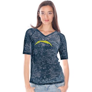 Touch By Alyssa Milano Womens San Diego Chargers Rhinestone Logo T Shirt  