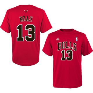 adidas Youth Chicago Bulls Noah Game Time Name And Number Short Sleeve T Shirt  