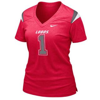 NIKE Womens New Mexico Lobos Spring 2013 Touchdown T Shirt   Size Large, Red
