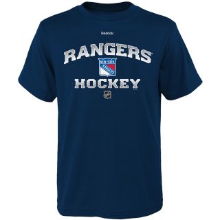 REEBOK Youth New York Rangers Authentic Elite Short Sleeve T Shirt   Size Large