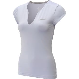 NIKE Womens Pure Short Sleeve Tennis Shirt   Size Large, Pure Violet/silver