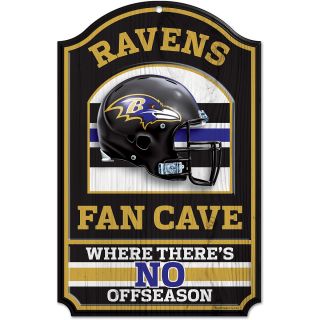 Wincraft Baltimore Ravens Fan Cave 11x17 Wooden Sign (05284010)