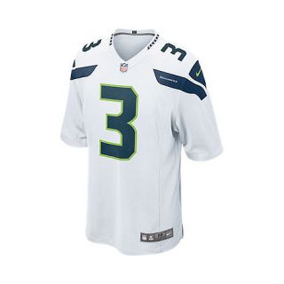 NIKE Mens Seattle Seahawks Russell Wilson Game White Jersey   Size Xl, White