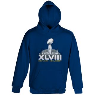NFL Team Apparel Youth Super Bowl XLVIII Navy Pullover Hoody   Size Medium,