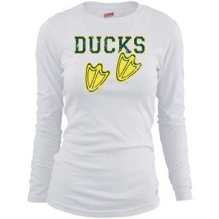 MJ Soffe Girls Oregon Ducks Long Sleeve T Shirt   White   Size Large, Oregon