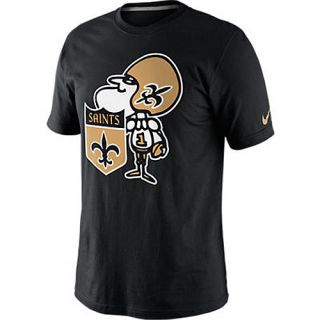 NIKE Mens New Orleans Saints Retro Oversized Logo T Shirt   Size Medium,