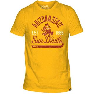 HURLEY Mens Arizona State Sun Devils Premium Crew Short Sleeve T Shirt   Size