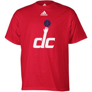 adidas Mens Washington Wizards Full Primary Logo Short Sleeve T Shirt   Size