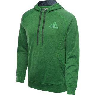 adidas Mens Ultimate Fleece Pullover Hoodie   Size Large, Green/onix