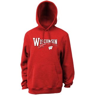 Classic Mens Wisconsin Badgers Hooded Sweatshirt   Red   Size Small,
