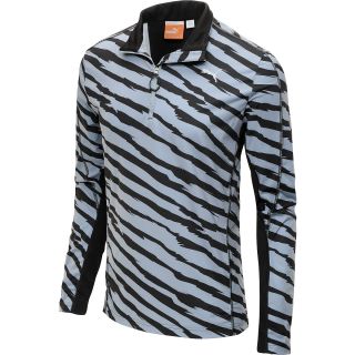PUMA Mens Graphic 1/2 Zip Long Sleeve Shirt   Size Small, Black