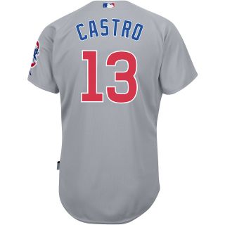 Majestic Mens Chicago Cubs Starlin Castro Authentic Road Cool Base Jersey  