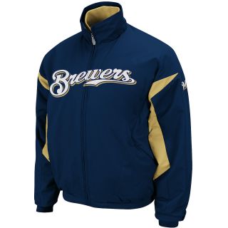 Majestic Mens Milwaukee Brewers Therma Base Premier Jacket   Size XXL/2XL,