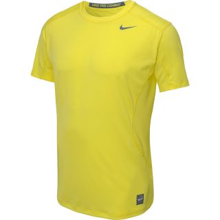 NIKE Mens Pro Combat Fitted Short Sleeve T Shirt   Size Large, Sonic
