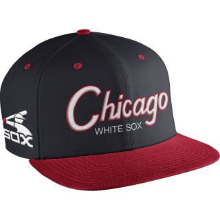 NIKE Mens Chicago White Sox MLB Coop SSC Throwback Adjustable Cap, Navy