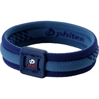 PHITEN Titanium Edge X30 Bracelet   Size 6.75, Navy