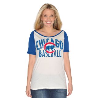 G III Womens Chicago Cubs Dinger Short Sleeve T Shirt   Size Large