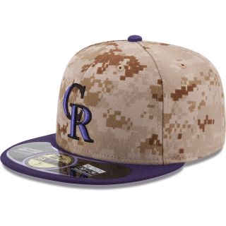 NEW ERA Mens Colorado Rockies Memorial Day 2014 Camo 59FIFTY Fitted Cap   Size