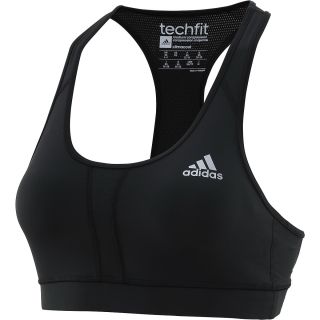 adidas Womens TechFit Molded Cup Sports Bra   Size Small, Pink Pow/black