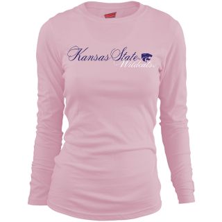 MJ Soffe Girls Kansas State Wildcats Long Sleeve T Shirt   Soft Pink   Size
