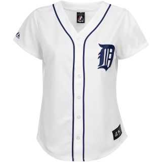 Majestic Athletic Detroit Tigers Justin Verlander Womens Replica Home Jersey  