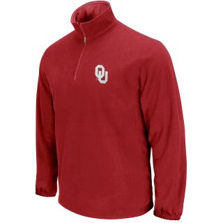 KNIGHTS APPAREL Mens Oklahoma Sooners Mens Fleece Quarter Zip Pullover Jacket