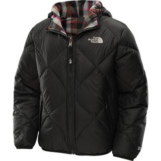 THE NORTH FACE Girls Reversible Down Moondoggy Jacket   Size Large, Tnf Black