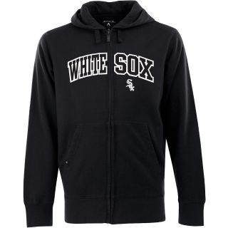 Antigua Mens Chicago White Sox Full Zip Hooded Applique Sweatshirt   Size