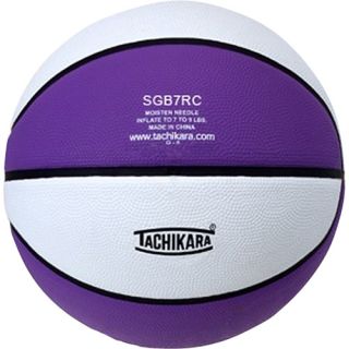 Tachikara Dual Colored Rubber Basketball (29.5)   Assorted Colors, Purple/white