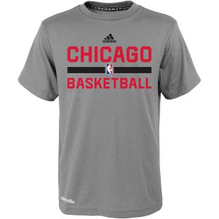 adidas Youth Chicago Bulls Practice ClimaLite Short Sleeve T Shirt   Size