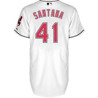 Majestic Athletic Cleveland Indians Carlos Santana Authentic Big & Tall Home