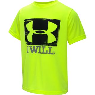 UNDER ARMOUR Boys I Will Short Sleeve T Shirt   Size Large, High Vis