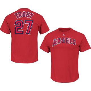 MAJESTIC ATHLETIC Mens Los Angeles Angels of Anaheim Michael Trout Player Name