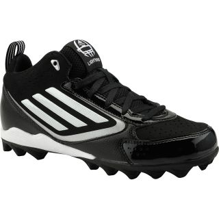 adidas Kids Lightning MD J Mid Football Cleats   Size 1.5, Black