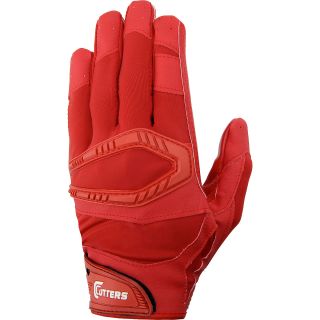 CUTTERS Adult S450 Rev Pro Solid Football Receiver Gloves   Size Large, Red