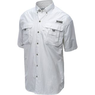 COLUMBIA Mens Bahama II Short Sleeve Shirt   Size Medium, White