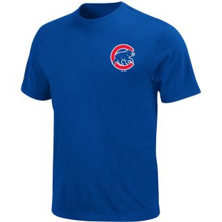 Majestic Mens Chicago Cubs Official Wordmark Blue Tee   Size XXL/2XL, Chicago