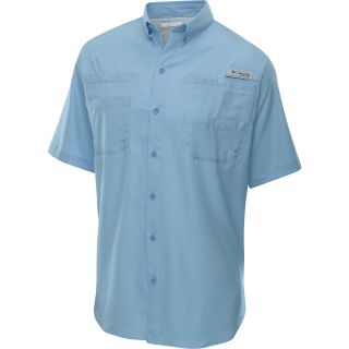 COLUMBIA Mens Tamiami II Short Sleeve Shirt   Size Small, Blue Lagoon/grey