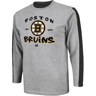 MAJESTIC ATHLETIC Youth Boston Bruins Breaking Pass Long Sleeve T Shirt   Size