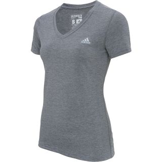 adidas Womens Ultimate V Neck Short Sleeve T Shirt   Size XS/Extra Small, Dk.