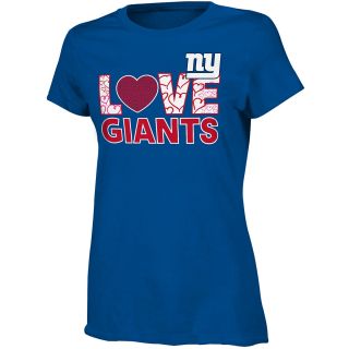 NFL Team Apparel Girls New York Giants Feel The Love Short Sleeve T Shirt  