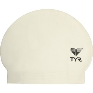 TYR Latex Swim Cap, White