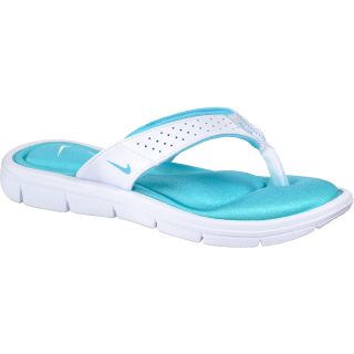 NIKE Womens Comfort Thong Sandals   Size 7, White/blue